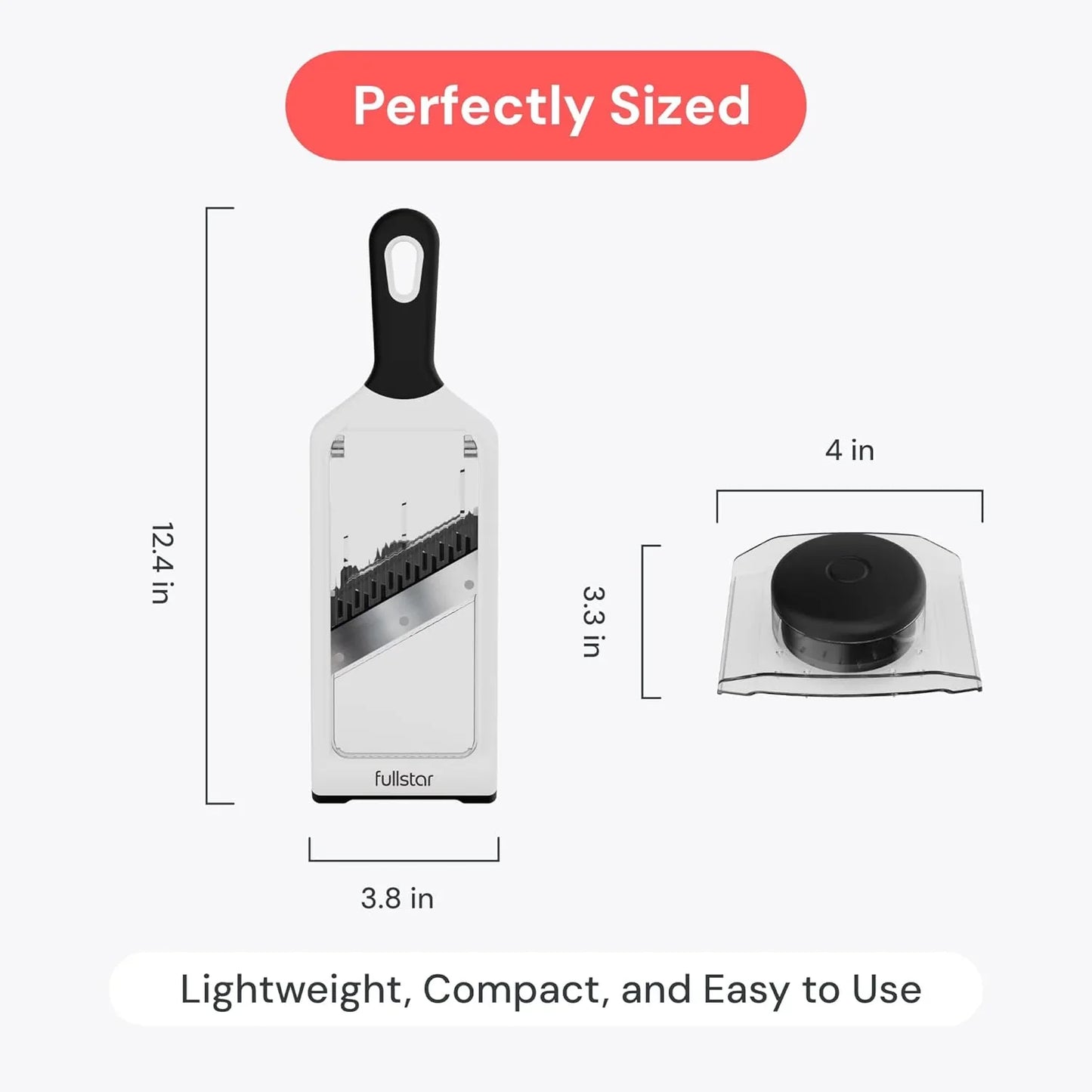 2-in-1 Handheld Mandoline Slicer, Adjustable + Julienne