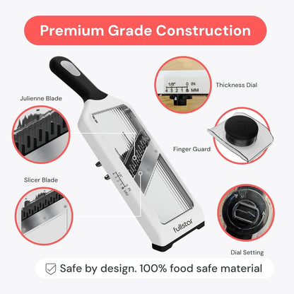 2-in-1 Handheld Mandoline Slicer, Adjustable + Julienne