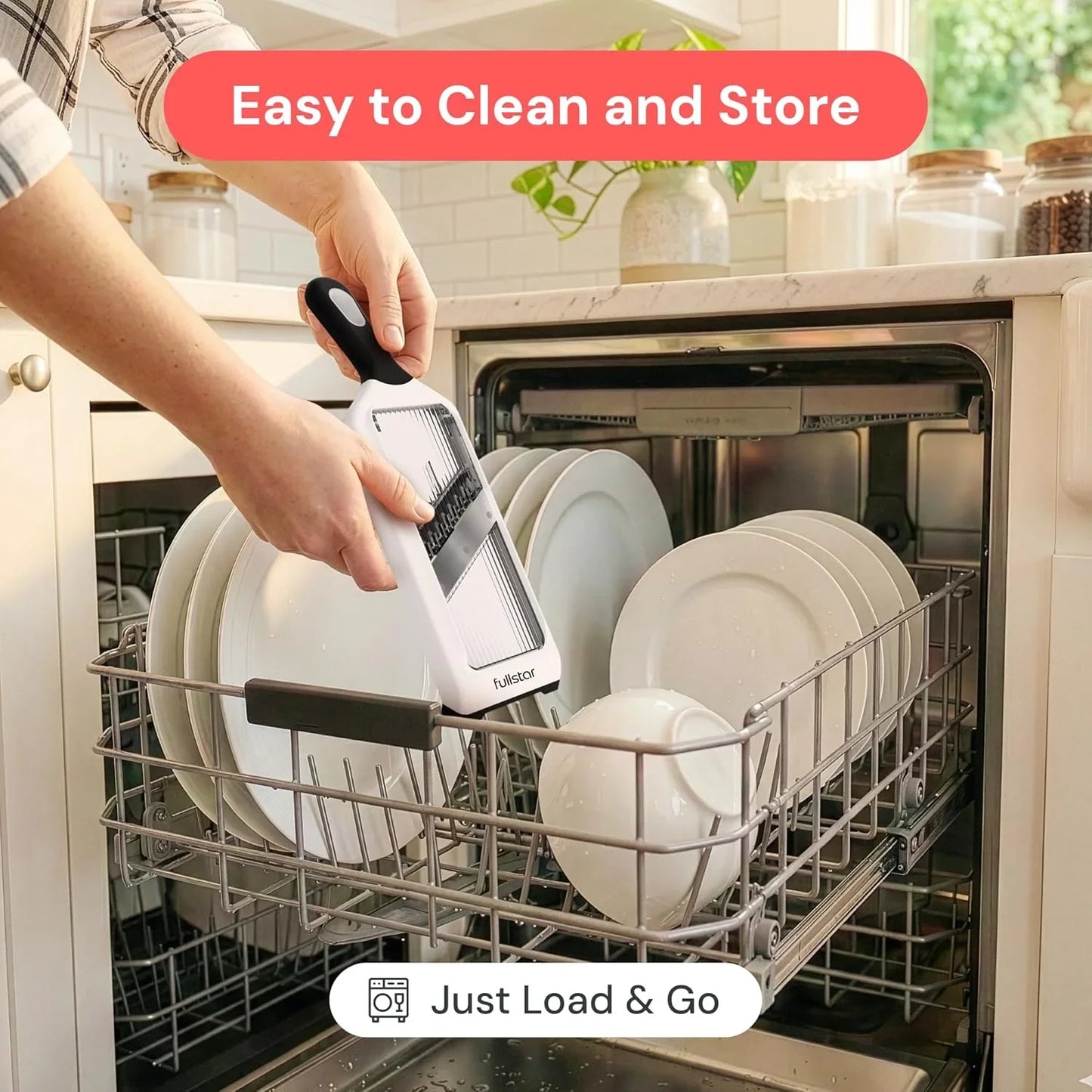 2-in-1 Handheld Mandoline Slicer, Adjustable + Julienne