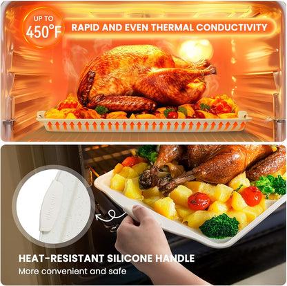 22-Piece Nonstick Bakeware Set, Stackable + Silicone Handles