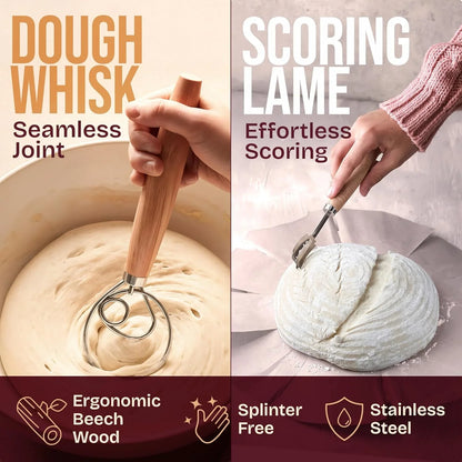 Sourdough Starter Kit w/ 9" Banneton + Silicone Bread Sling