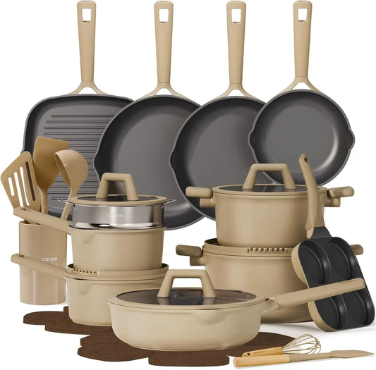 31-Piece Nonstick Pots & Pans Set for Induction, PFOA-Free