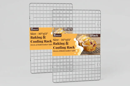 2-Pack Cooling Racks (10x15) Stainless Steel, Oven Safe