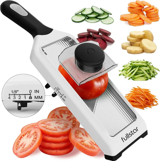 2-in-1 Handheld Mandoline Slicer, Adjustable + Julienne