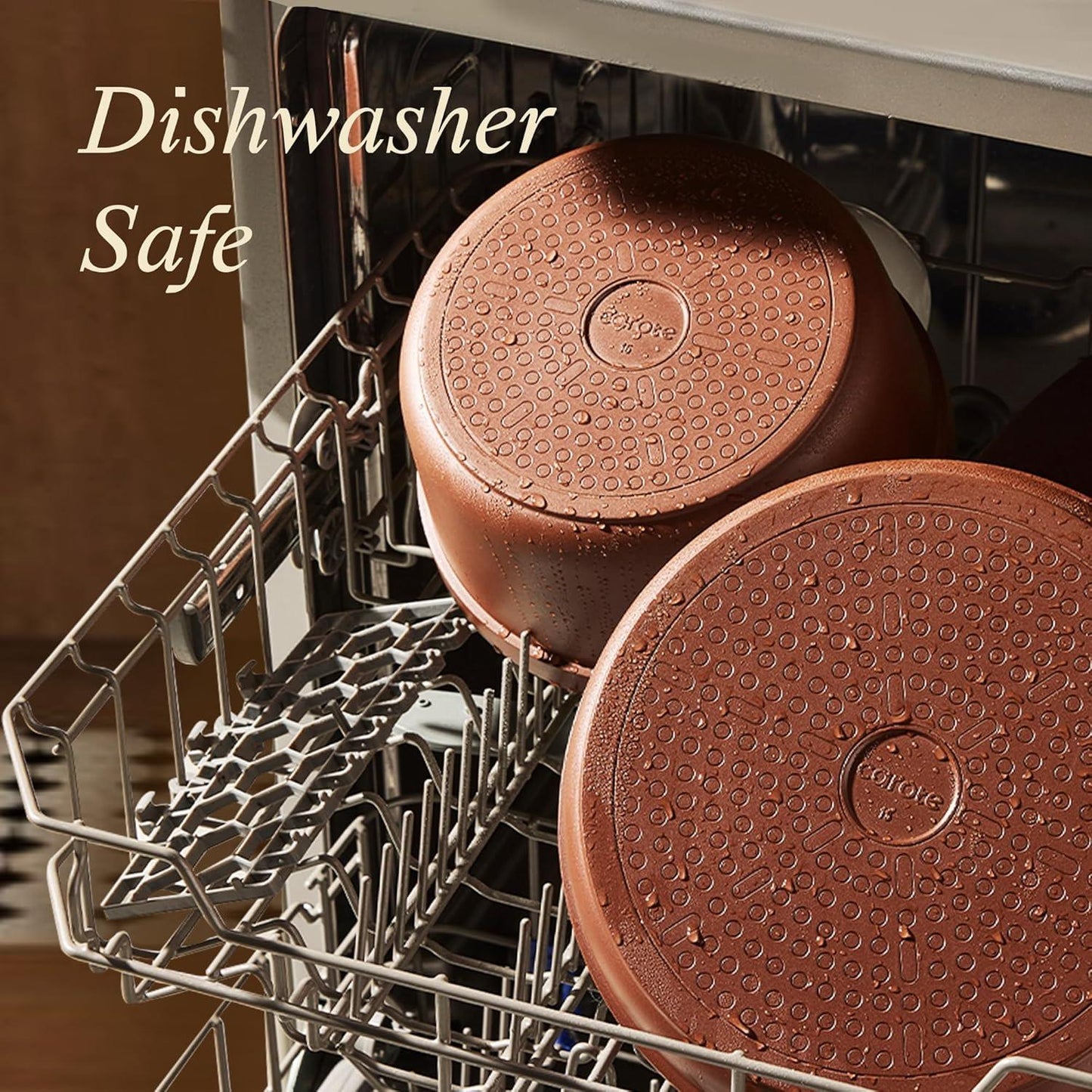 22-Piece Ceramic Cookware Set w/ Removable Handles Induction