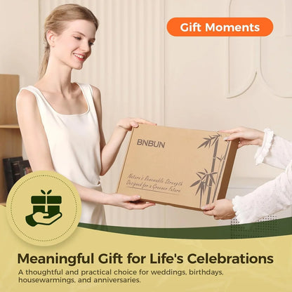 3-Piece Bamboo Cutting Board Set w/ Juice Grooves & Handles