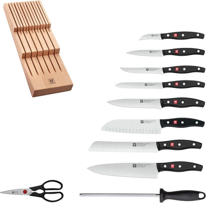Twin Signature 11-Piece German Knife Set with In-Drawer Block, Razor-Sharp, Made in Company-Owned German Factory with Special Formula Steel Perfected for Almost 300 Years, Dishwasher Safe5