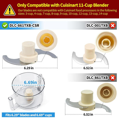 DLC-861TXB-CSR Chopping Blade Compatible with Cuisinart 11-Cup Processor | Stainless Steel Food Chopper Cutter for DLC-8 DFP-11 DLC-2011 Series Food Processor Replacement Blade2