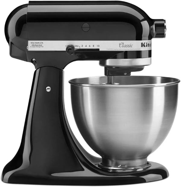 Kitchenaid Classic Series 4.5 Quart Tilt-Head Stand Mixer K45SS, Onyx Black | 10 Speeds, Durable Metal Construction, 59 Touchpoints for Thorough Mixing, Compatible with Kitchenaid Attachments1
