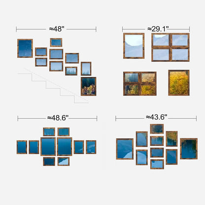 Picture Frames Set with Two 11X14, Four 8X10, Four 5X7 Gallery Wall Frame Set,Collage Picture Frame,10Pack Farmhouse Wood Photo Frames for Living Room Wall Gallery Decor or Desk,Rustic Black6