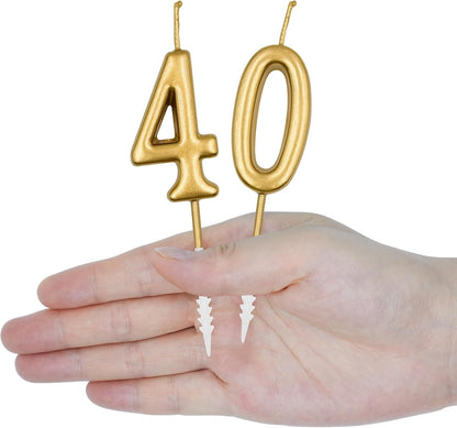 21St & 12Th Birthday Candles, Champagne Gold Number 21 12 Candle for Cake, Happy Birthday Cake Topper Decoration for Birthday Anniversary Celebration Party Supplies5