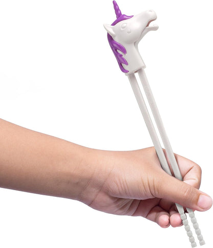 Genuine Fred MUNCHTIME Unicorn Chopsticks for Kids, Purple and White, Reusable Beginner Chopsticks with Animated Interactive Design, Fun Gift and Picky Eater Solution3