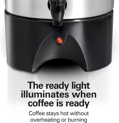 45 Cup Coffee Urn and Hot Beverage Dispenser, Silver | Fast Brewing 1 Minute per Cup | Makes 15-45 Cups | Two-Way Lever for Manual or Continuous Pouring | Silver | 40515G4