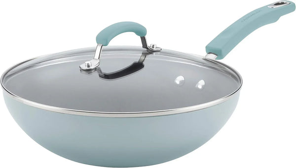 Classic Nonstick Stir Fry Pan with Glass Lid, 11 Inch - Sky Blue1