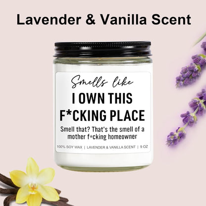 Funny Scented Candle, House Warming Gifts New Home, Housewarming Gifts for Women, Men, Couple, New Homeowner - First Apartment Essentials - Closing Presents for Home Buyers - 9 Oz3