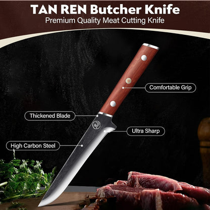6 Inch Boning Knife High Carbon Steel Deboning Knife for Butchering3