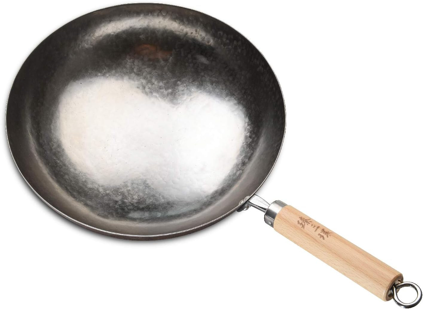zhensanhuan-chinese-hand-hammered-iron-pow-woks-and-stir-fry-pans-wooden-handle-silver-not-seasoned-32cm