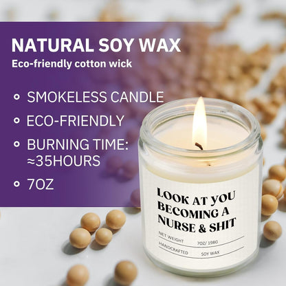Nurse Gifts for Women Men- Funny Nurse Candle, Nursing School4