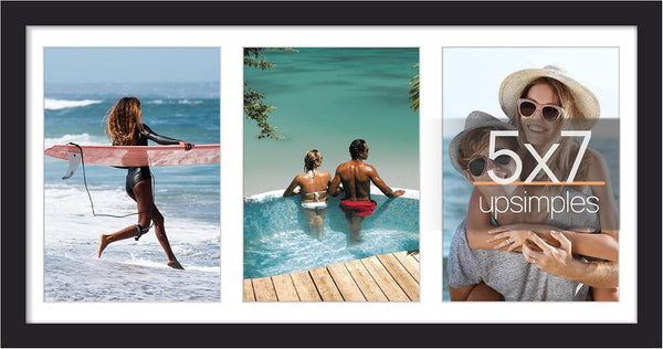 8X16 Collage Frames, 3 Picture Frame 5X7, Black, 1 Pack1