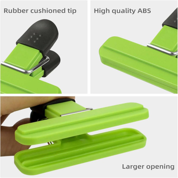 6 Pack Chip Bag Chips Food Clips with Heavy Duty Tight Seal Grip Plastic Bags Clips for Food Storage Assorted Colors Food Bag Clips Snack Clips Small Sizes Kitchen Clip for Coffee Snacks (3 Colors)4