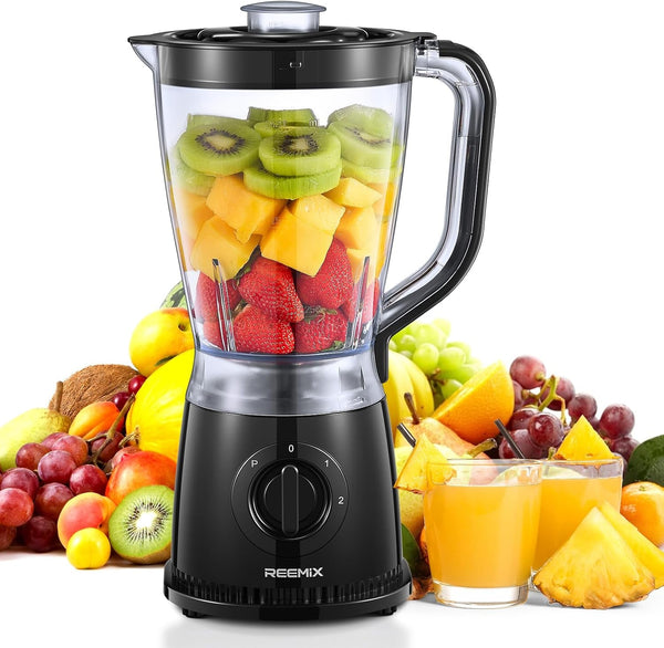 Blender, 50Oz Countertop Blender - 2 Adjustable Speeds + Pulse, Dual Safety Locks, Dishwasher-Safe Pitcher for Smoothies, Crushing Ice & Family Meals1