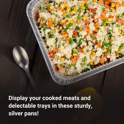 Aluminum Pans Half Size, 9X13, Extra Heavy Duty Disposable Foil Pans for Baking (30 Pack) Roasting & Chafing, Deep Tin Foil Bakeware, Steam Table Tray, Cookware, Food Prepping, Cake & Oven Pan5
