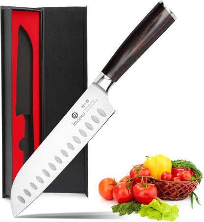Santoku Knife 7 Inch with Sharp Japanese High Carbon Stainless Steel | Ultra Sharp Chef Knife, Kitchen Gadgets 2026, Apartment Essentials with This Kitchen Knife, Unique Gifts for Women Men1