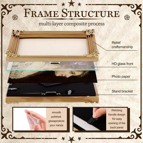 8 Pcs Vintage Picture Frames Set for Gallery Wall, Antique Gold4