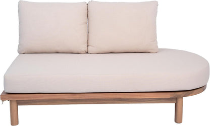 Gemsy 118" Acacia Wood Outdoor Patio Furniture Set with Cushion, Outdoor Half Moon Curved Sectional Sofa Set with Coffee Table, Patio Sectional Sofa Set, Beige+Light Teak20