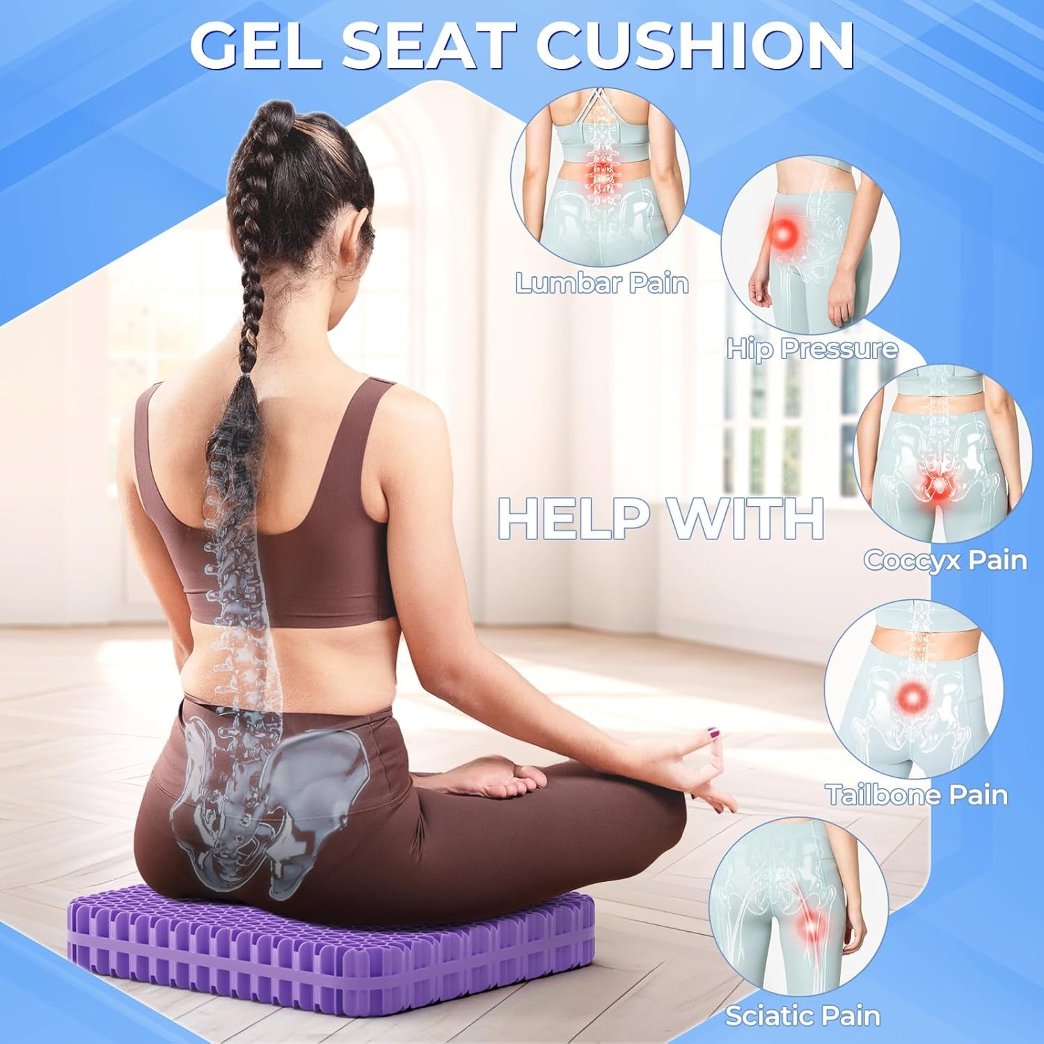 gel-seat-cushion-for-long-sitting-breathable-thick-patent-design-enlarged-cooling-chair-pad-for-office-chair-wheelchair-desk-chair-silicone-car-cushion-standard-black-violet