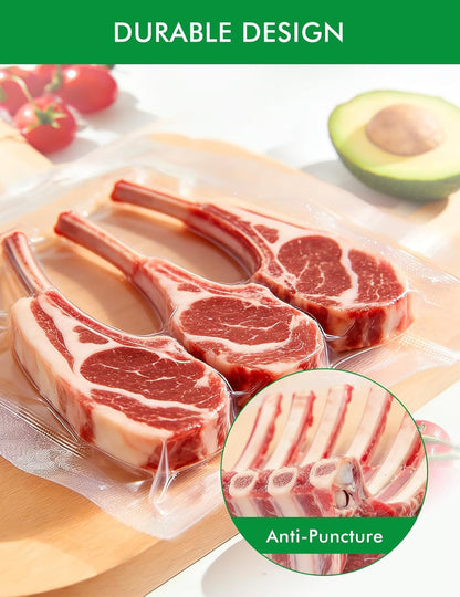 Vacuum Sealer Bags, 11"X16" Gallon, 8"X12" Quart, 6"X10" Pint, 150Pcs6