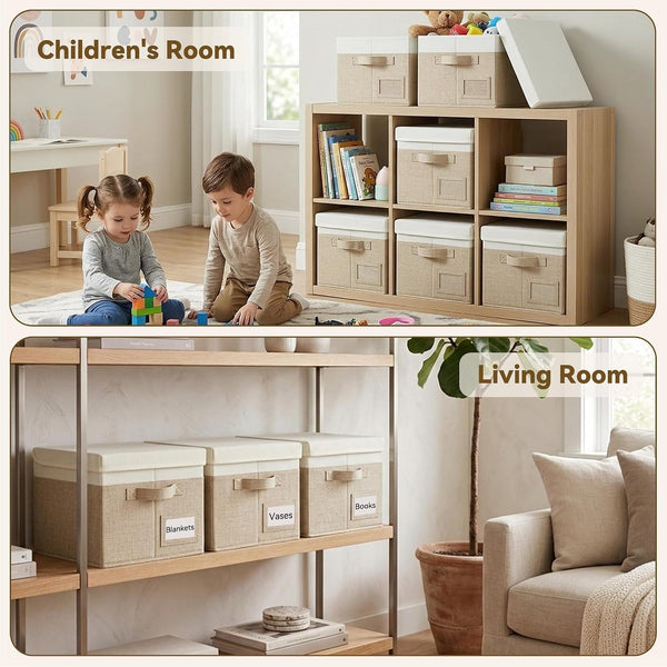 Storage Bins with Lids, Decorative Storage Boxes with Lids8