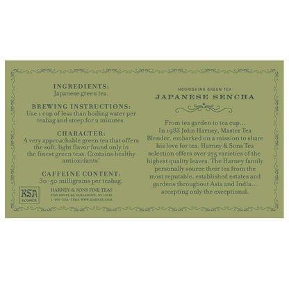 Japanese Sencha Green Tea, 50 Tea Bags | Japanese Sencha Green Tea with a Light, Delicate Flavor. Contains Caffeine.2