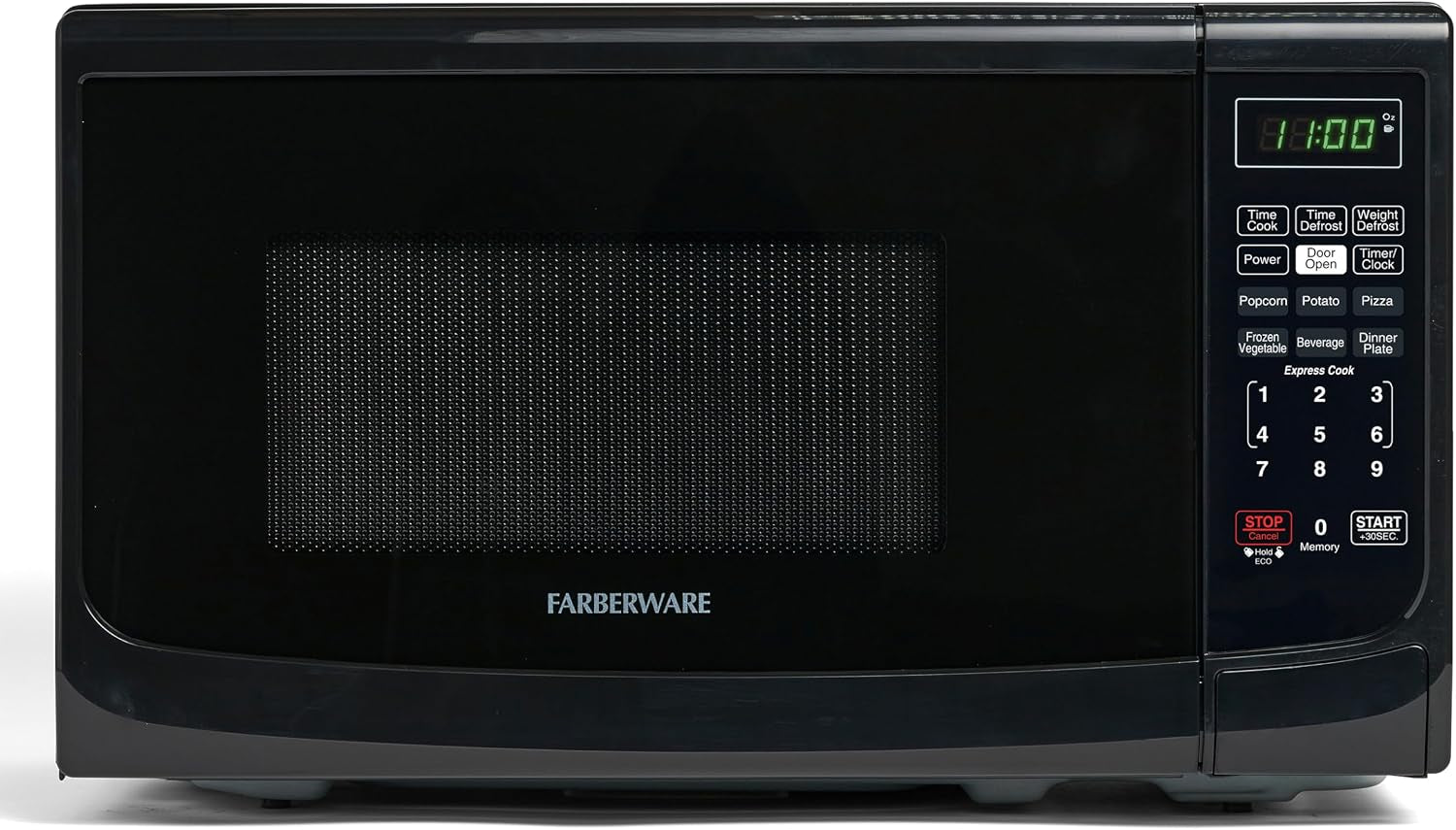 0-7-cu-ft-countertop-microwave-oven-700-watts-power-auto-cook-settings-defrost-easy-clean-and-child-safety-lock-black