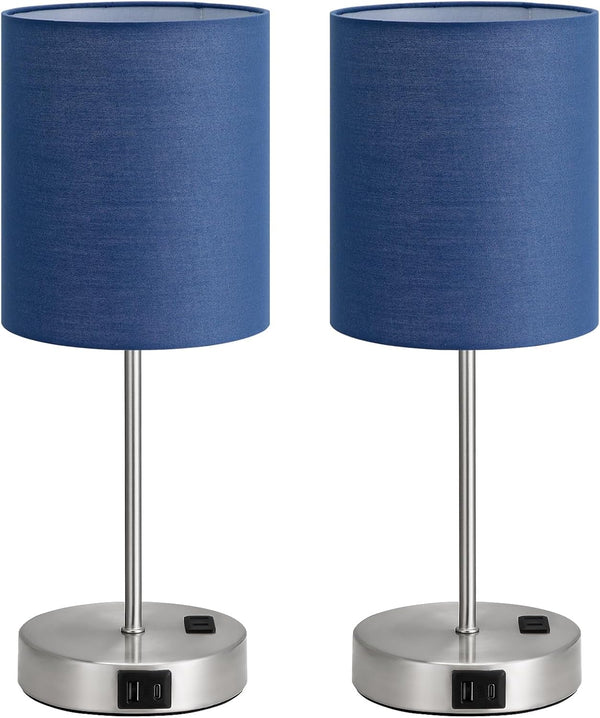 Touch Lamps for Bedroom Set of 2 - Dimmable, USB C+A, AC Outlet8