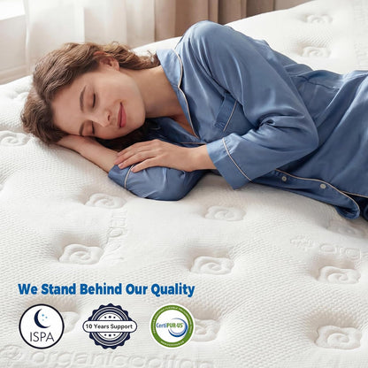 Queen Mattress, 12 Inch Queen Hybrid Mattress in a Box, Medium Firm with Upgraded Pocket Springs for Superior Motion Isolation, Strong Edge Support & Breathable Comfort7