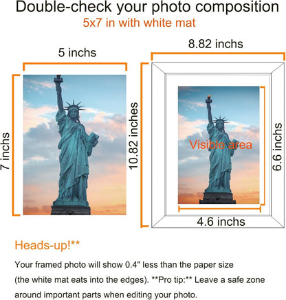 8X10 Picture Frame Set of 10, Display Pictures 5X7 with Mat or 8X10 Prints without Mat, Wall Mounting or Tabletop,Black2