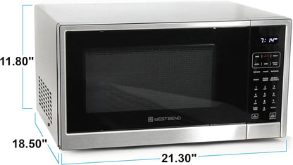 3-In-1 Microwave Air Fryer Convection Oven 1000-Watts with 10 Power Levels and 12 Presets, Speed Defrost, Electronic Control Panel and Glass Turntable, 1.3-Cu.Ft., Stainless Steel6