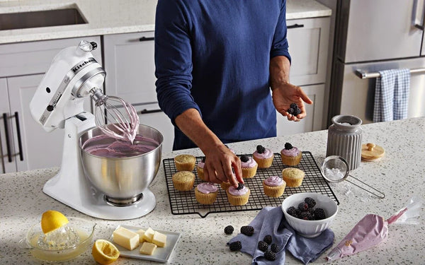 Kitchenaid Classic Series 4.5 Quart Tilt-Head Stand Mixer K45SS, White | 10 Speeds, Durable Metal Construction, 59 Touchpoints for Thorough Mixing, Compatible with Kitchenaid Attachments4