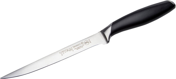 Titan Series 6-Inch Flexible Boning Knife - Precision Crafted with High-Carbon Japanese Stainless Steel and Ergonomic Black Handle, Complete with Polypropylene Sheath1
