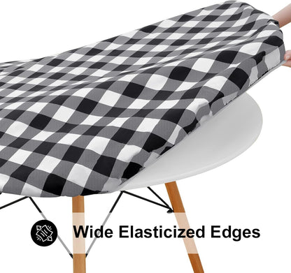 36"-44" Picnic Table Cloth, Flannel Backed Vinyl Fitted Tablecloths3