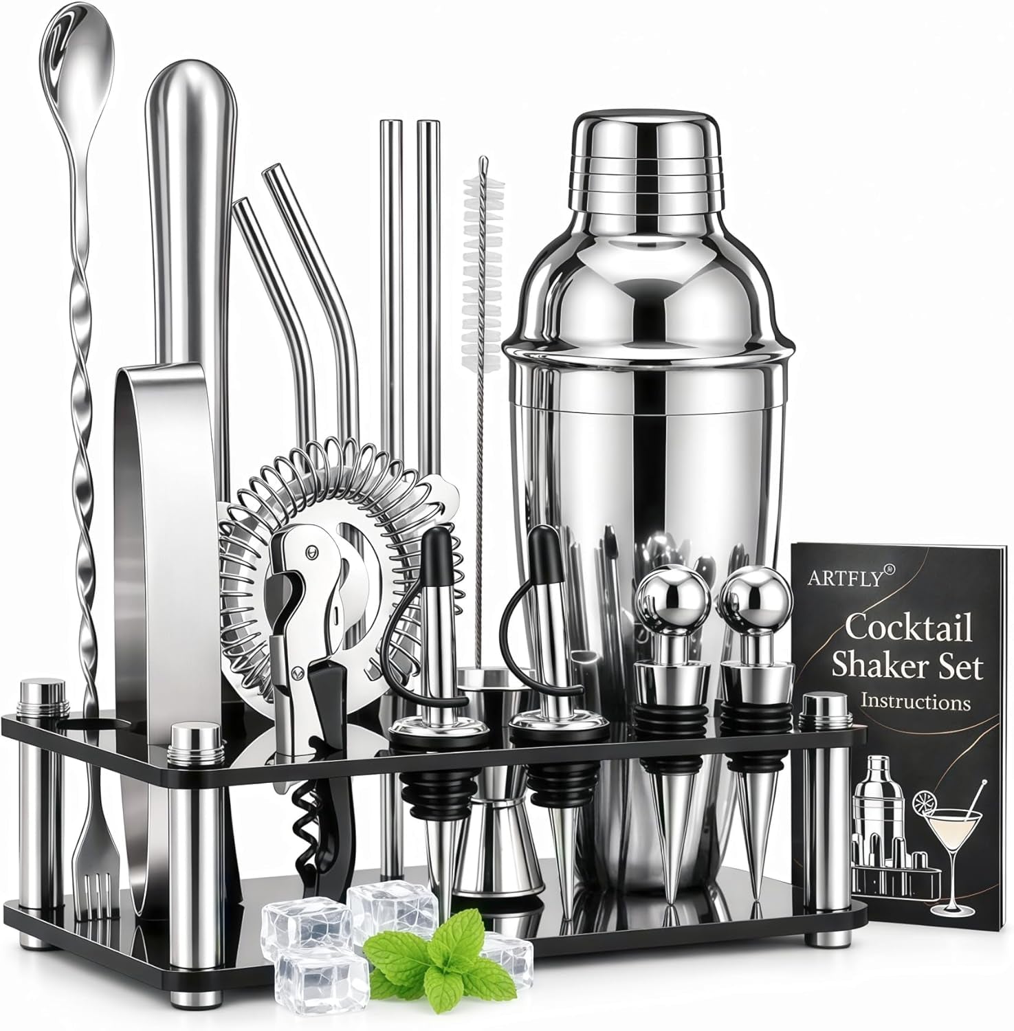 cocktail-shaker-set-18-piece-bartender-kit-with-stand-bar-tool-set-18-8-stainless-steel-mixology-kit-with-acrylic-stand-for-home-bar-bar-cart-parties-martinis-margaritas-and-mixed-drinks