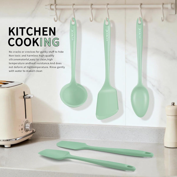 5PCS Silicone Kitchen Utensils Set, Heat Resistant Spatula Set3
