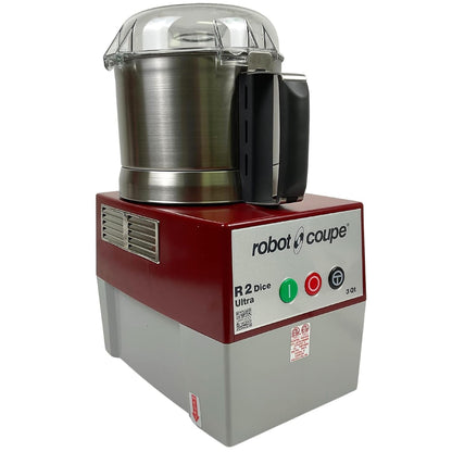 R2U DICE Combination Food Processor with 3 Quart Bowl, Stainless Steel, Continuous Feed & 4 Discs, 2 Hp, 120V,R2 DICE Ultra4