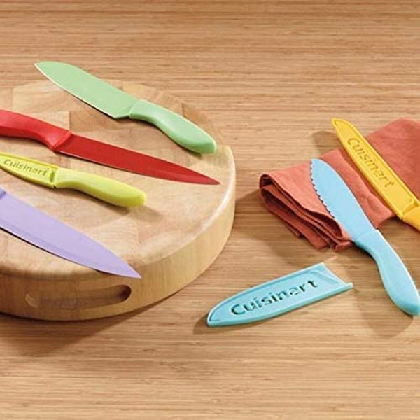 12-Piece Kitchen Knife Set, Advantage Color Collection with Blade Guards, Multicolored, C55-12PCER15