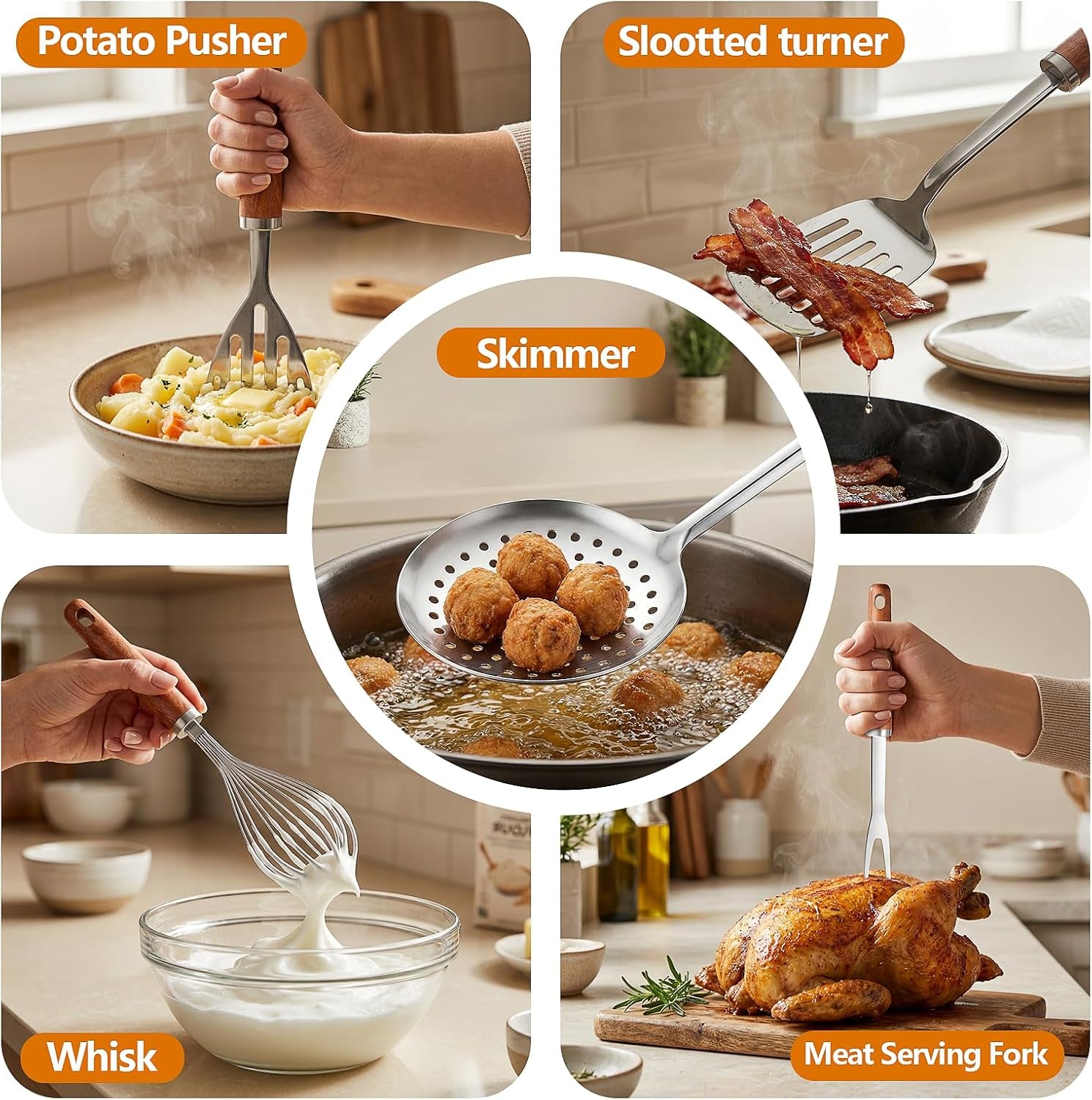 9pcs-stainless-steel-kitchen-utensils-set-heavy-duty-wooden-handle-cooking-utensils-metal-cookware-utensils-with-spatula-ladle-skimmer-spaghetti-spoon-and-potato-masher-easy-to-clean