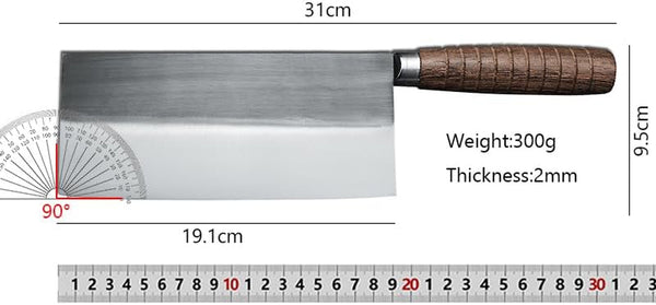 Meat Cleaver,Cleaver Knife 7.5 Inch Forged Cleaver Kitchen Chinese Slicing Knife Sushi Filleting Knife Butcher Knife Meat Cooking Cutter2