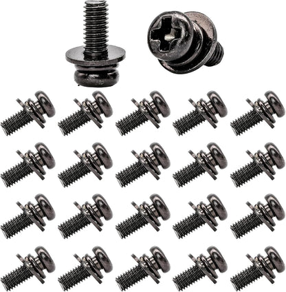 20 PCS Vesa Screws, VESA Compatible M4X10Mm Tv/Monitor Wall Mount Screws for 75X75Mm and 100X100Mm Brackets. Phillips Head M4 X 10Mm Black with Washers2