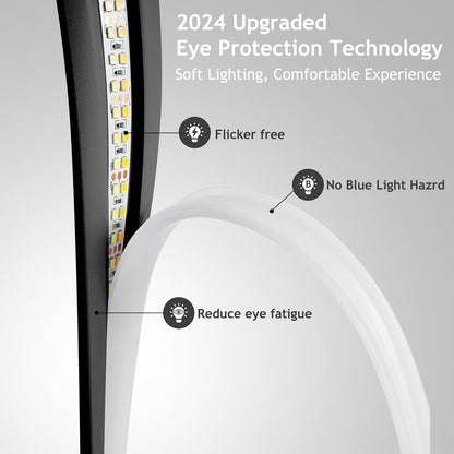 Black Spiral LED Table Lamp, Stepless Dimmable Bedside Lamp6
