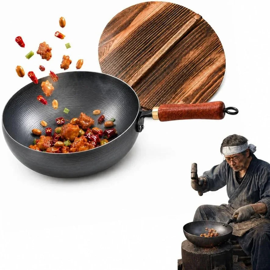 11-inch-pure-hand-forged-iron-pot-with-hammered-texture-hand-forged-uncoated-iron-pot-works-on-gas-induction-electric-and-more-great-for-stir-fry-steak-stews-and-daily-meals